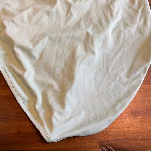 Vanilla/Beach Mint Scalloped One Piece Bikini Swimsuit Halter Size XL - Picture 7 of 10